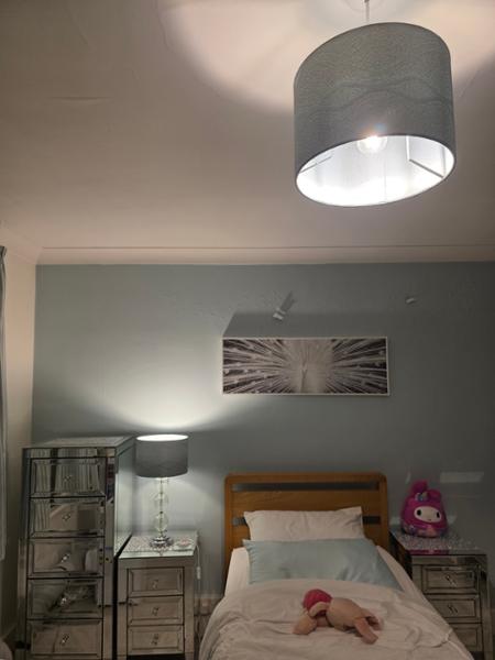 Sophisticated Duck Egg Lamp Shade with Intricate Geometric Pattern