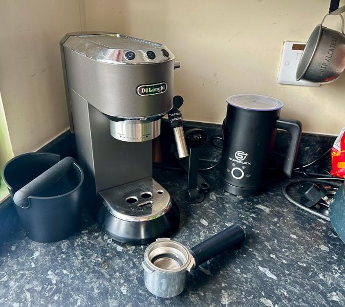 Dedica Style Pump Espresso Coffee Machine- Silver