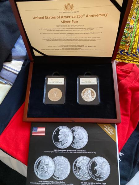 USA 250th Anniversary Silver Pair