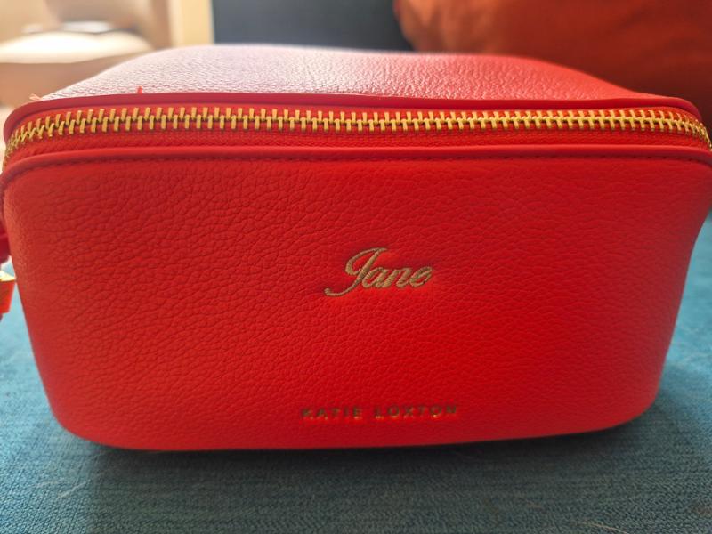 Fold-Out Mirror Makeup Bag in Deep Orange
