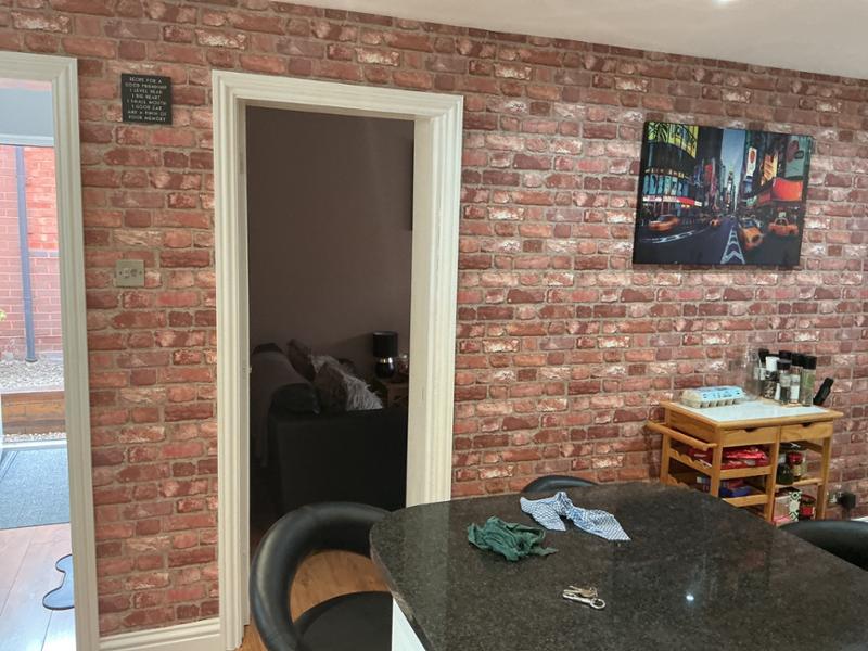 Brick Effect Vinyl Wallapper Red Grandeco A28901
