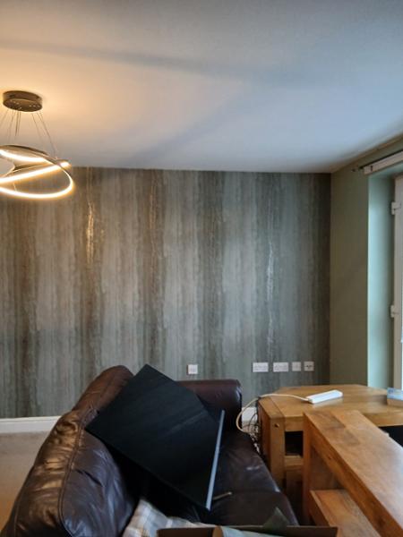 Vertical Marble Wallpaper Green/Gold Debona 5043
