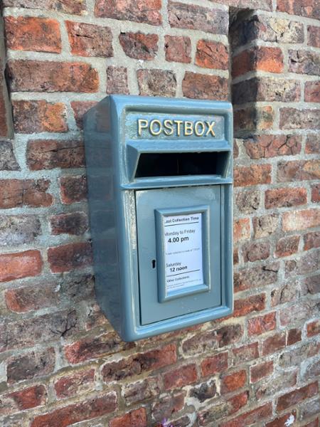 Cast Iron French Grey Wall Mounted Post Box