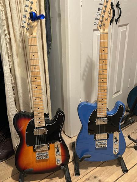 EastCoast T2 Electric Guitar in Three Tone Sunburst with Maple Fretboard