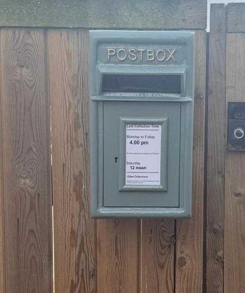 Cast Iron French Grey Wall Mounted Post Box