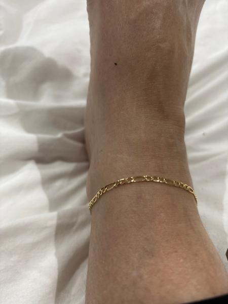 9ct Yellow Gold Figaro Chain Anklet