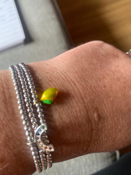 A Little Vibes 'The Zest Is Yet To Come' Bracelet in Silver Plating