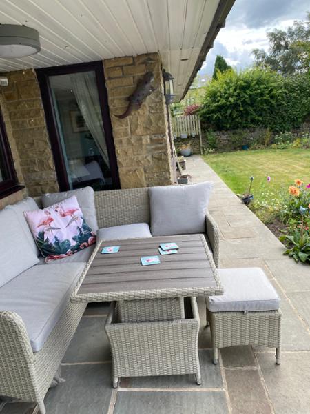 Tetbury mini corner sofa set Nutmeg & cover