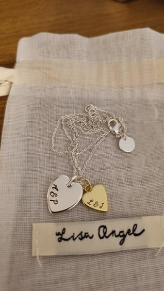 Personalised Double Heart Charm Necklace