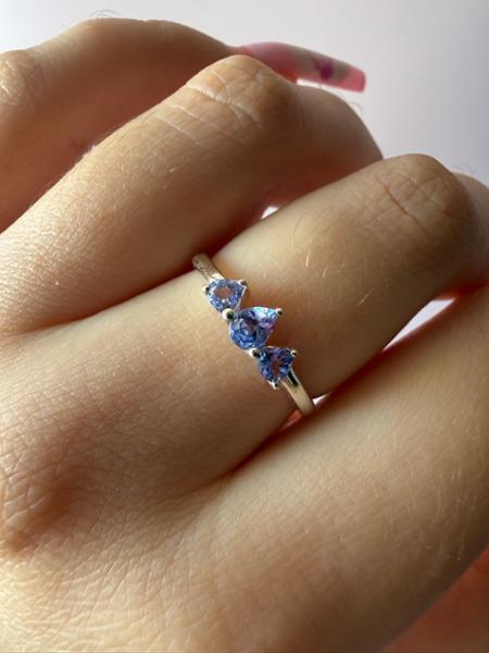 Size R to S 0.54ct Tanzanite Sterling Silver Ring