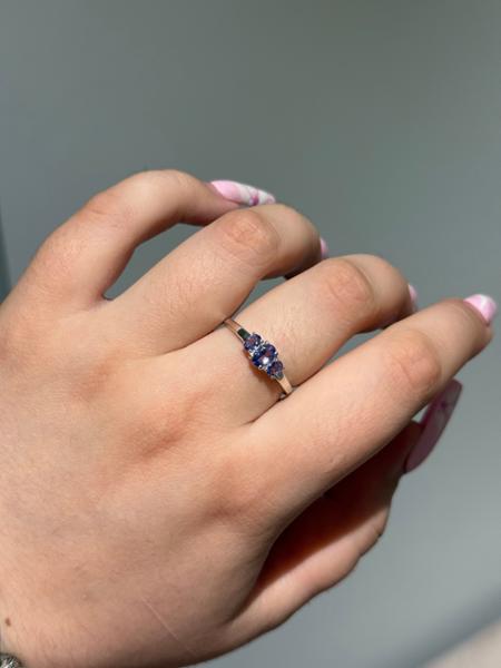 Size R to S 0.74ct Tanzanite Sterling Silver Ring
