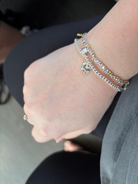 A Little 'Thank You From The Bottom Of My Heart' Bracelet in Silver Plating