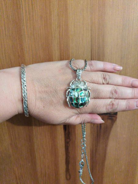 Paua Sterling Silver Balinese Pendant