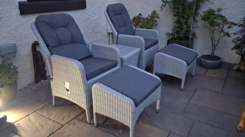 Tetbury recliner set Graphite & cover