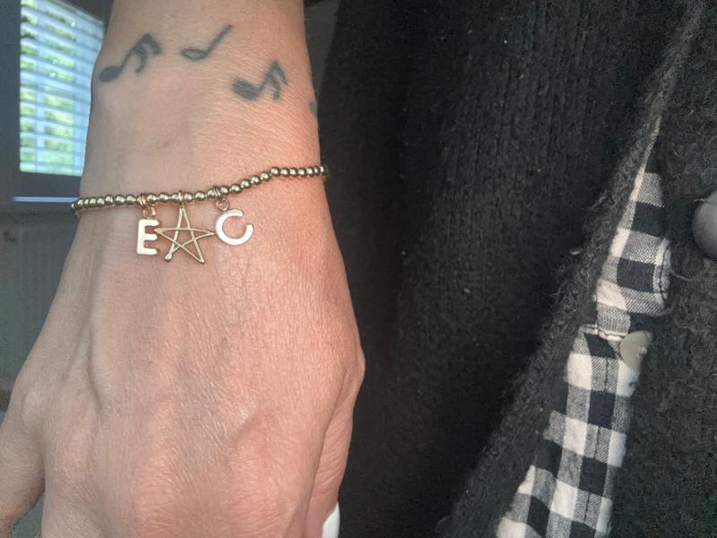 PERSONALISATION | A LITTLE BRACELET | Gold Plated | Offset Star