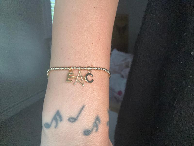 PERSONALISATION | A LITTLE BRACELET | Gold Plated | Offset Star