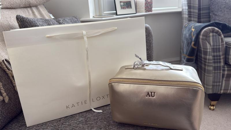 Katie Loxton Patent Crackle Large Makeup & Wash Bag