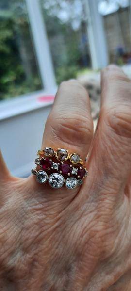 Size L to M 1/3ct Champagne Diamond Midas Ring