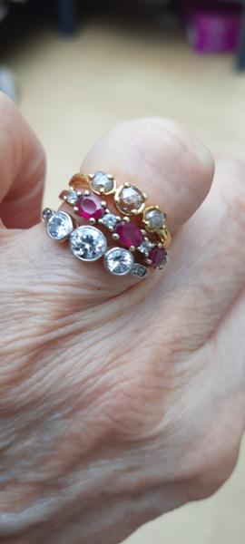 Size L to M 1/3ct Champagne Diamond Midas Ring