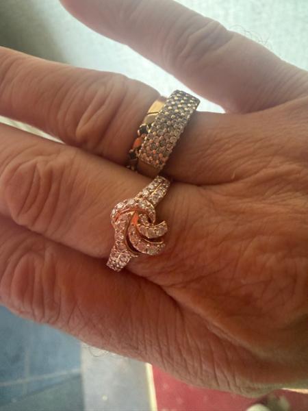 Size R to S 1/2ct Natural Pink Diamond 9K Rose Gold Ring