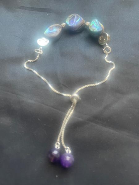 Paua Tumbled Nuggets, Approx 10x18mm, 38cm strand