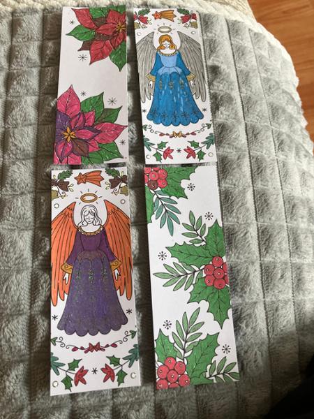 Prism Gel Pens & Christmas Colouring & Doodling Bookmarks Multibuy