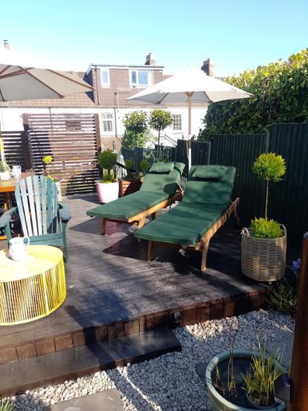 Helford Sun Lounger Cushion Forest Green
