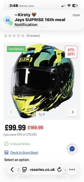Motor bike helmet