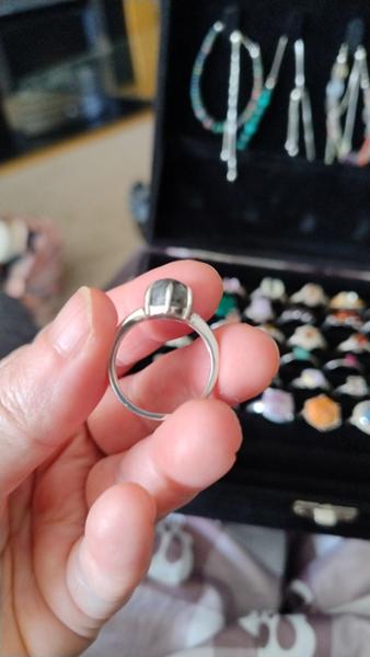 Size R to S 9cts Yooperlite Sterling Silver Ring