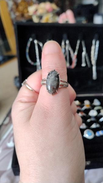 Size R to S 9cts Yooperlite Sterling Silver Ring
