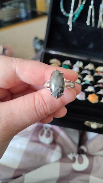 Size R to S 9cts Yooperlite Sterling Silver Ring