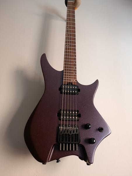 HILS NEXT HN3 Baritone Headless Electric Guitar in Satin Metallic Deep Purple
