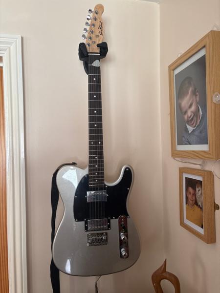 EastCoast T2 Dual Humbucker Electric Guitar in Slick Silver with Rosewood Fretboard