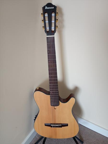 Ibanez FRH10N-NTF Nylon-String Electro Acoustic Guitar in Natural Flat