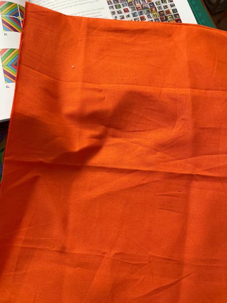 Rose & Hubble 100% Cotton Orange Fabric 0.5m