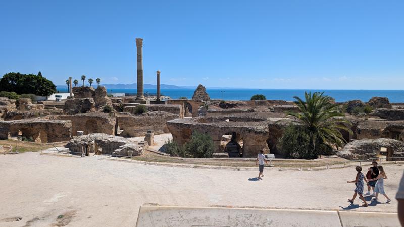Tunisian Coast and Ancient Carthage in Summer