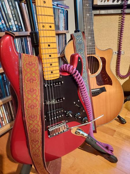 Fender American Ultra II Stratocaster HSS Maple Fingerboard in Sinister Red