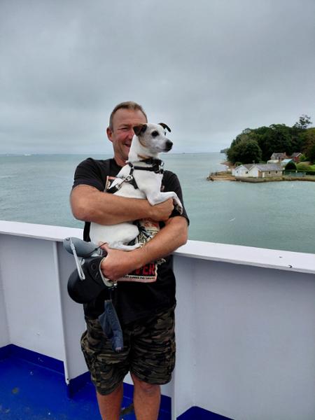 First time on a boat for my dog