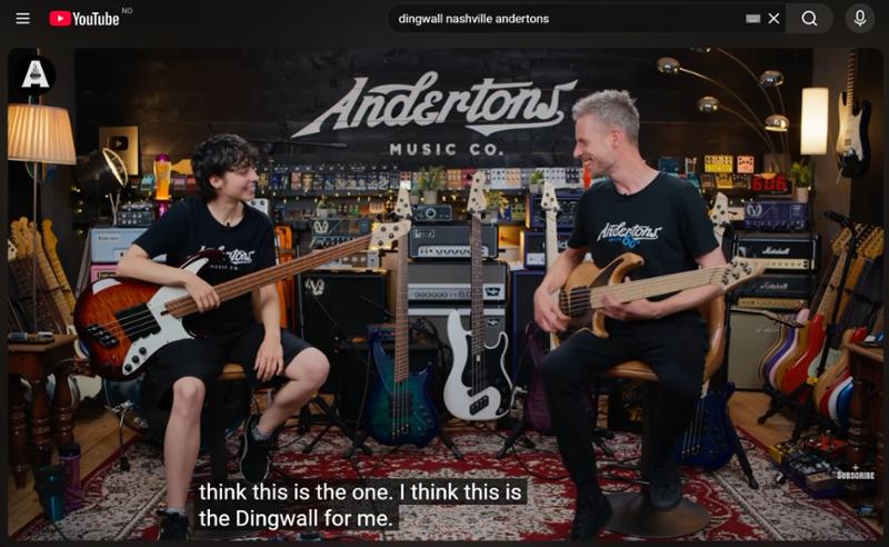 Dingwall Combustion Nashville Edition 5-String Bass Guitar in Quilted Vintageburst, Pau Ferro Board