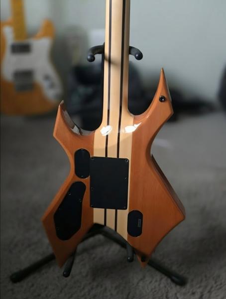 BC Rich Extreme Series Warlock Exotic Electric Guitar with Floyd Rose in Spalted Maple