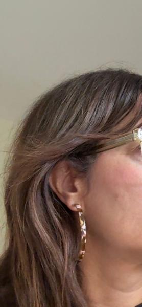 Large Pink Tortoiseshell Resin Hoop Earrings