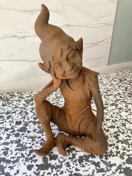 Sitting Pixie Cast Iron Garden Ornament