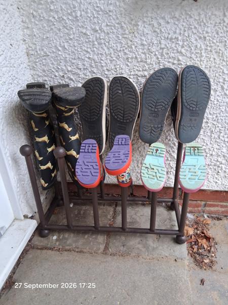 Large Rectangular Metal Welly Boot Rack