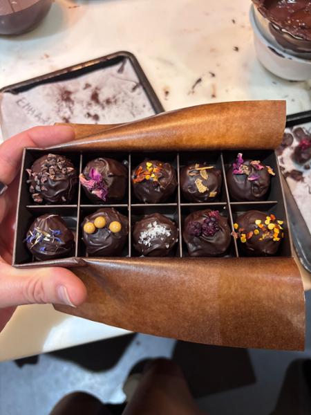 Fun evening. Yum chocolates.
