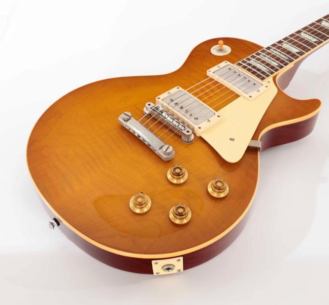 Second Hand Gibson Custom Shop 1958 Les Paul Reissue VOS In Dirty Lemon #595