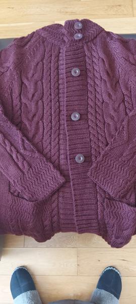 Pure Wool Aran Coatigan