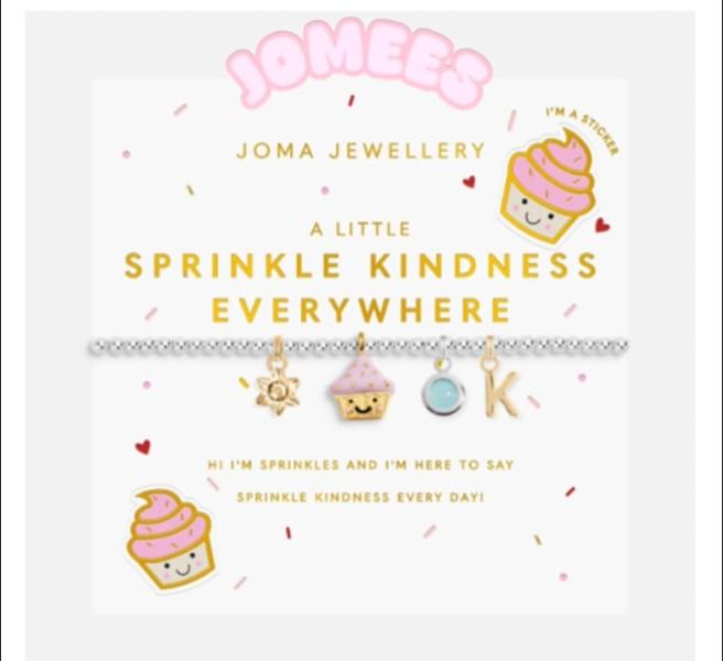 Kids' A Little Jomees 'Sprinkle Kindness Everywhere' Bracelet In Silver and Gold Plating