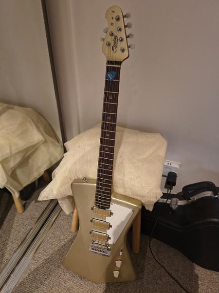 Sterling by Music Man St Vincent Goldie Electric Guitar in Cashmere