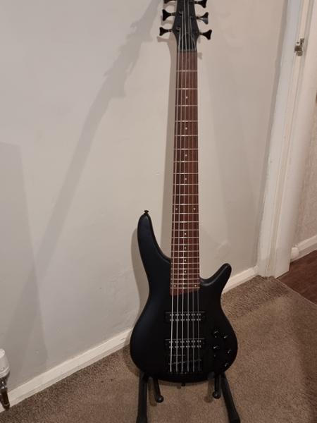 Ibanez SR306EB 6-String Bass Guitar in Weathered Black