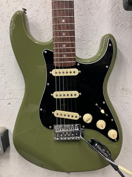 B Stock : Eastcoast ST1 Electric Guitar In Drab Olive Green With Rosewood Fretboard - 005